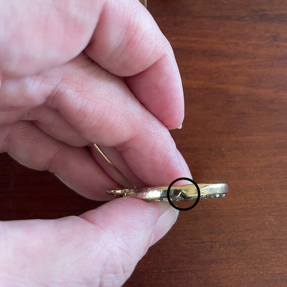 bundle 3 for $12. Teardrop dangle earring gold tone and sparlkly. - Picture 3 of 3